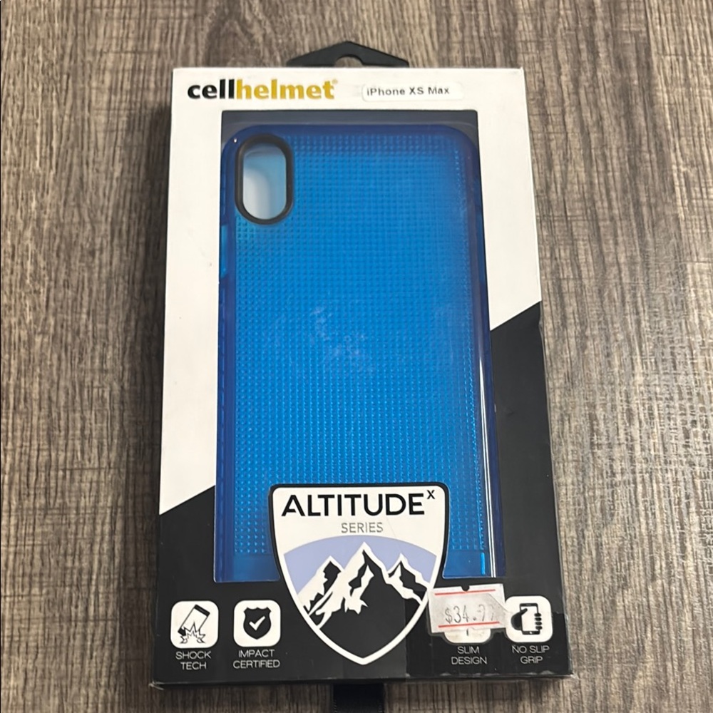 Blue Textured iPhone X XS Case with Slim Protective Design